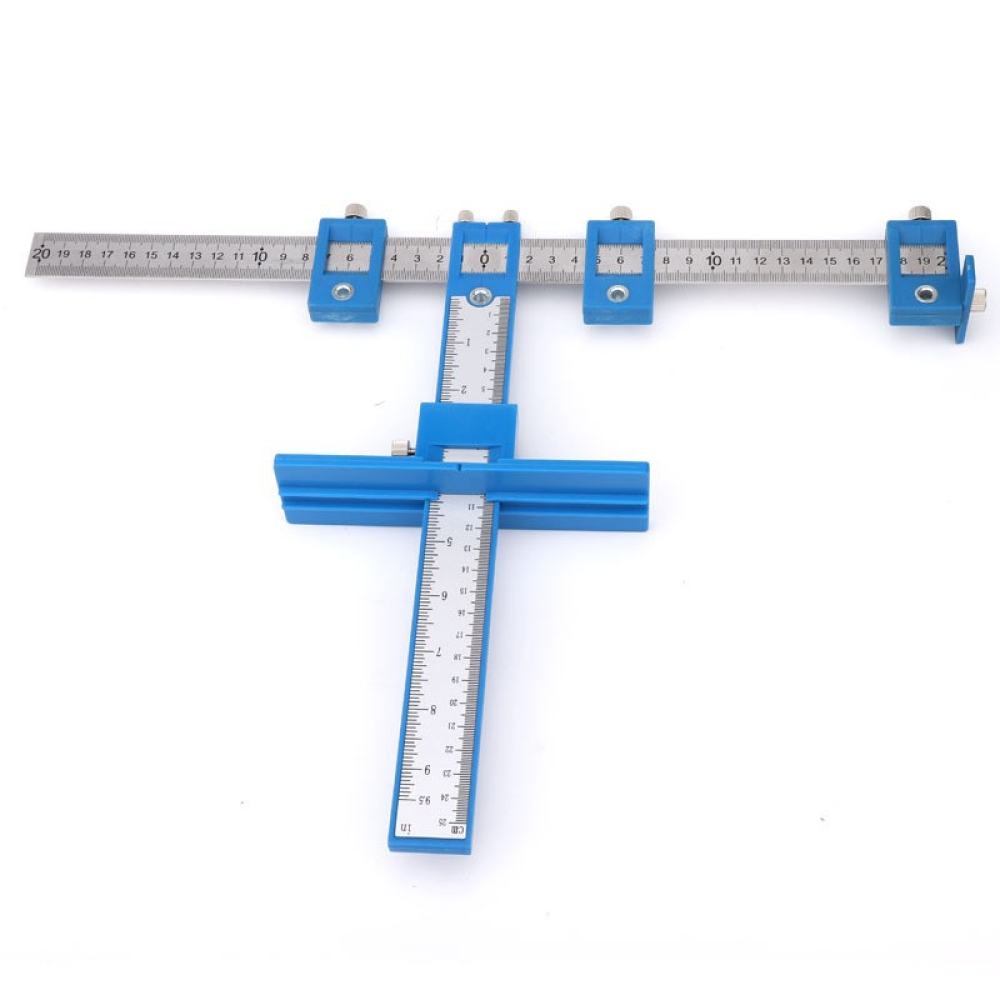 Furniture Hardware Jig - Woodworking Handle Hole Locator Template Adjustable