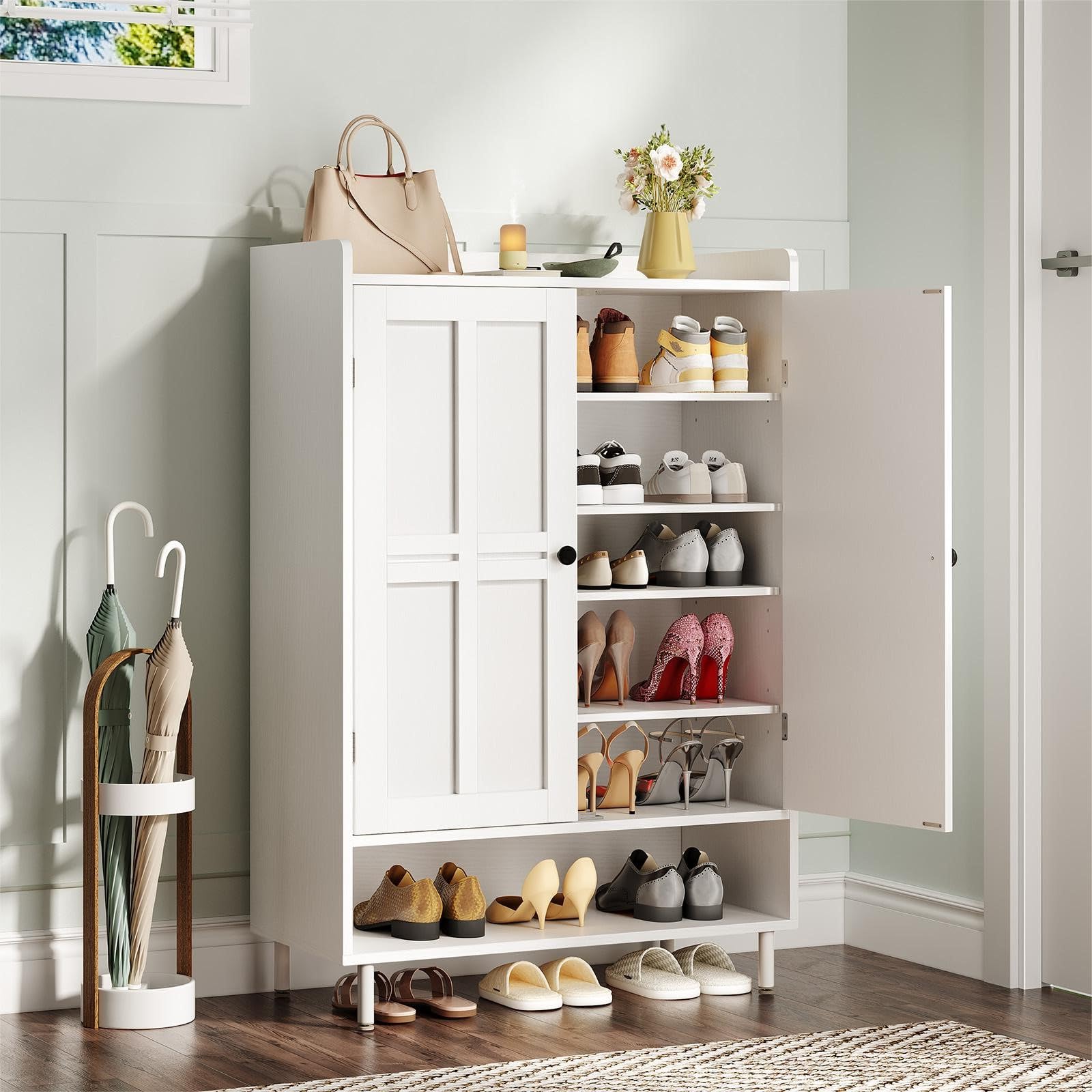 6 Tier Shoe Storage Cabinet, 4 - Cabinet Hinge Overlay review and price