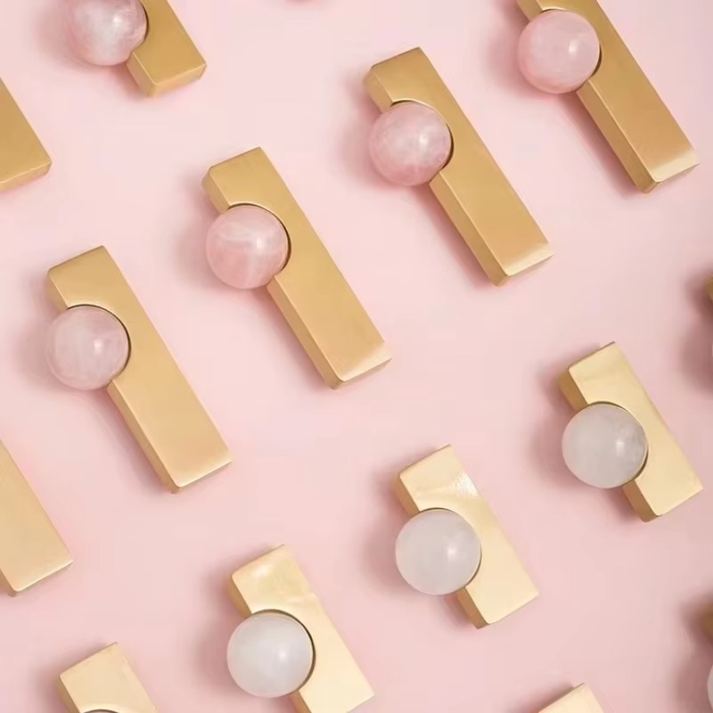 White Crystal Ball+Brass Furni - Furniture Hardware Drop Pulls review and price