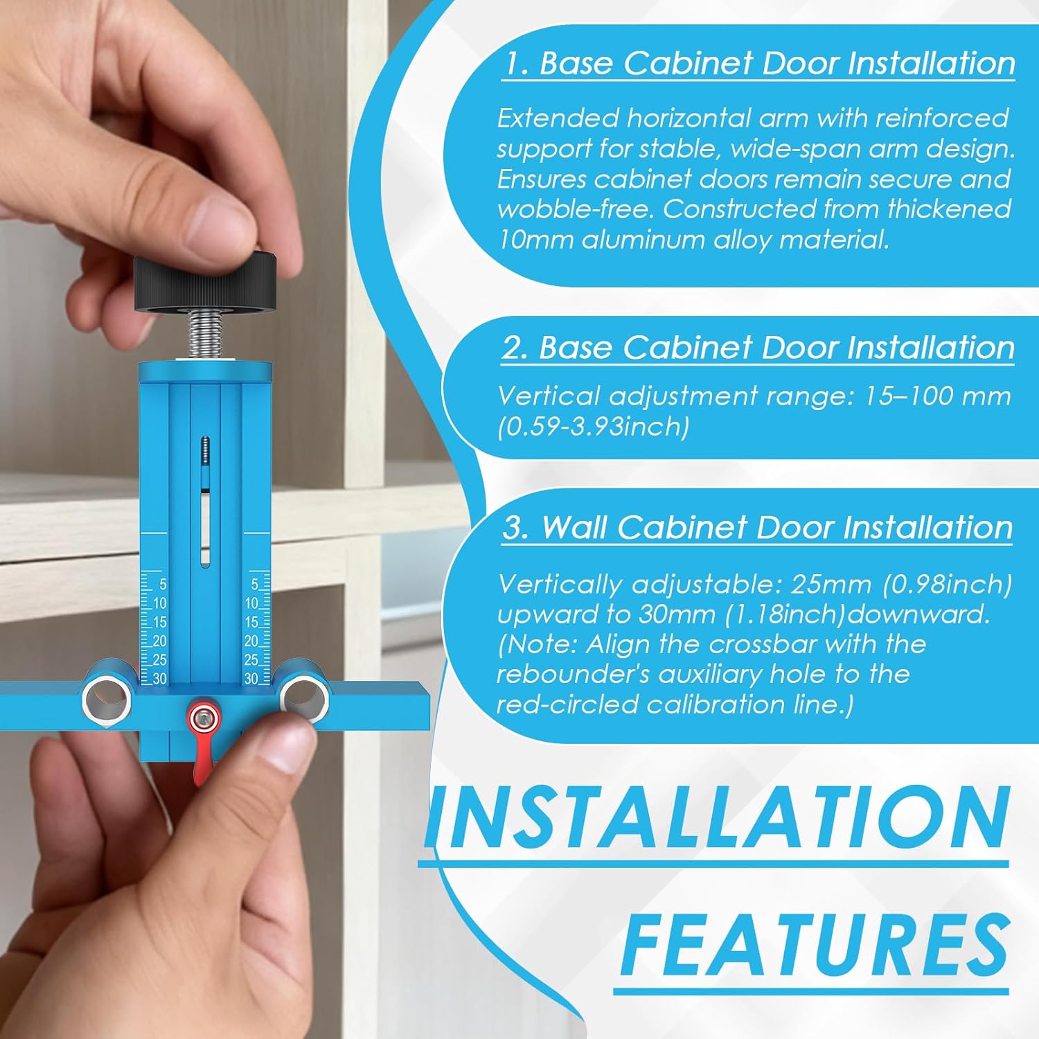 3 in 1 Cabinet Door Mounting J - Furniture Hardware Jig review and price